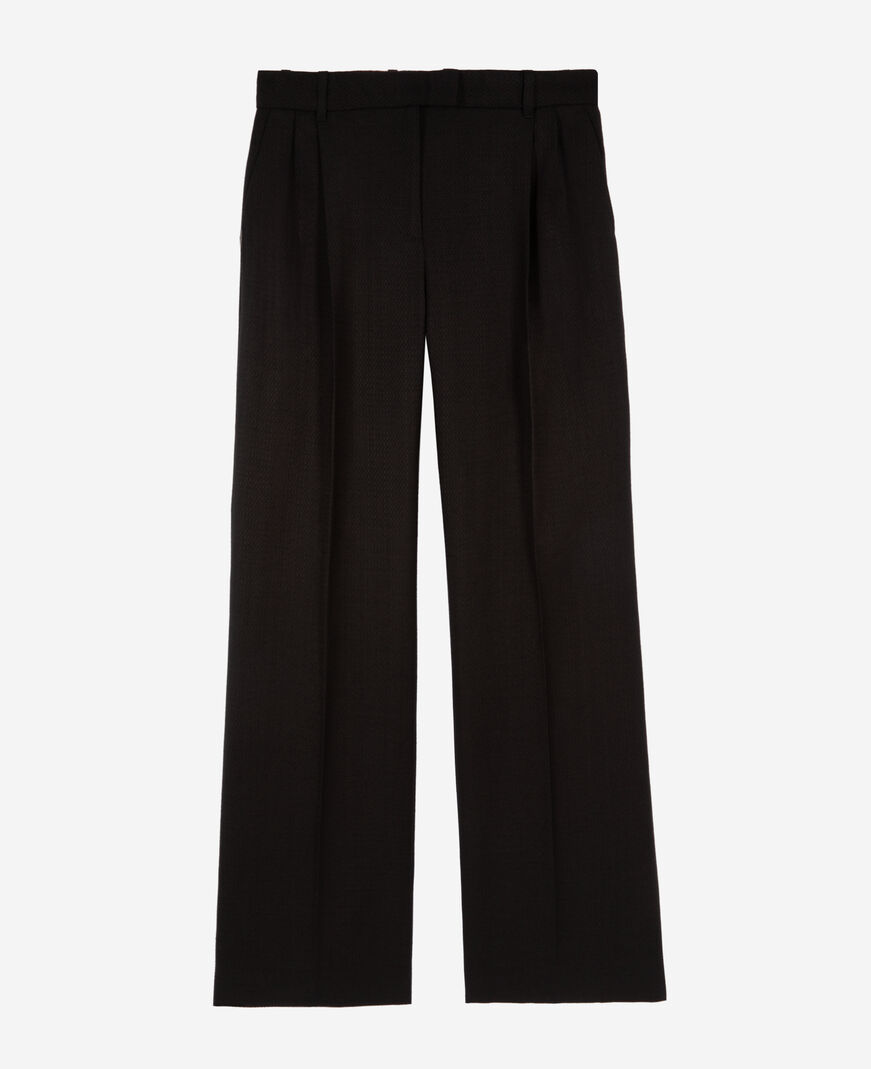 The Kooples FEMME BLACK pantalon tailleur large noir