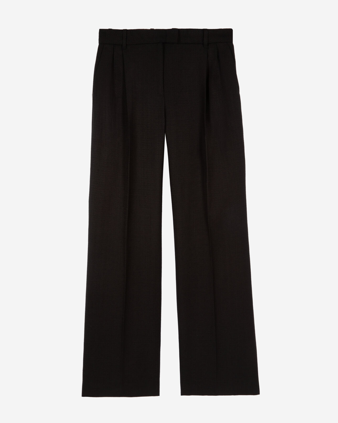 The Kooples WOMEN BLACK black wide-leg pants