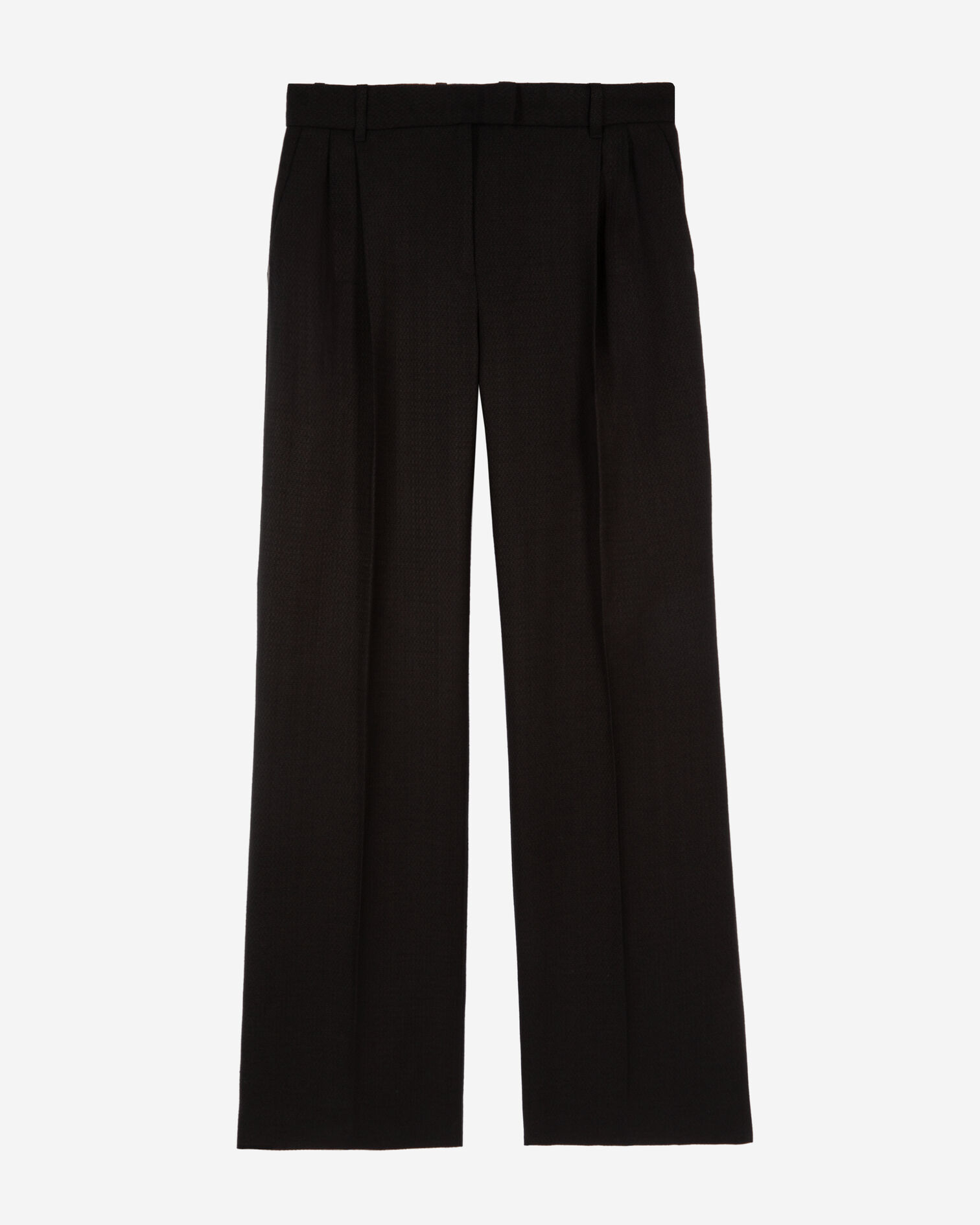 Black wide-leg pants, BLACK, hi-res image number null