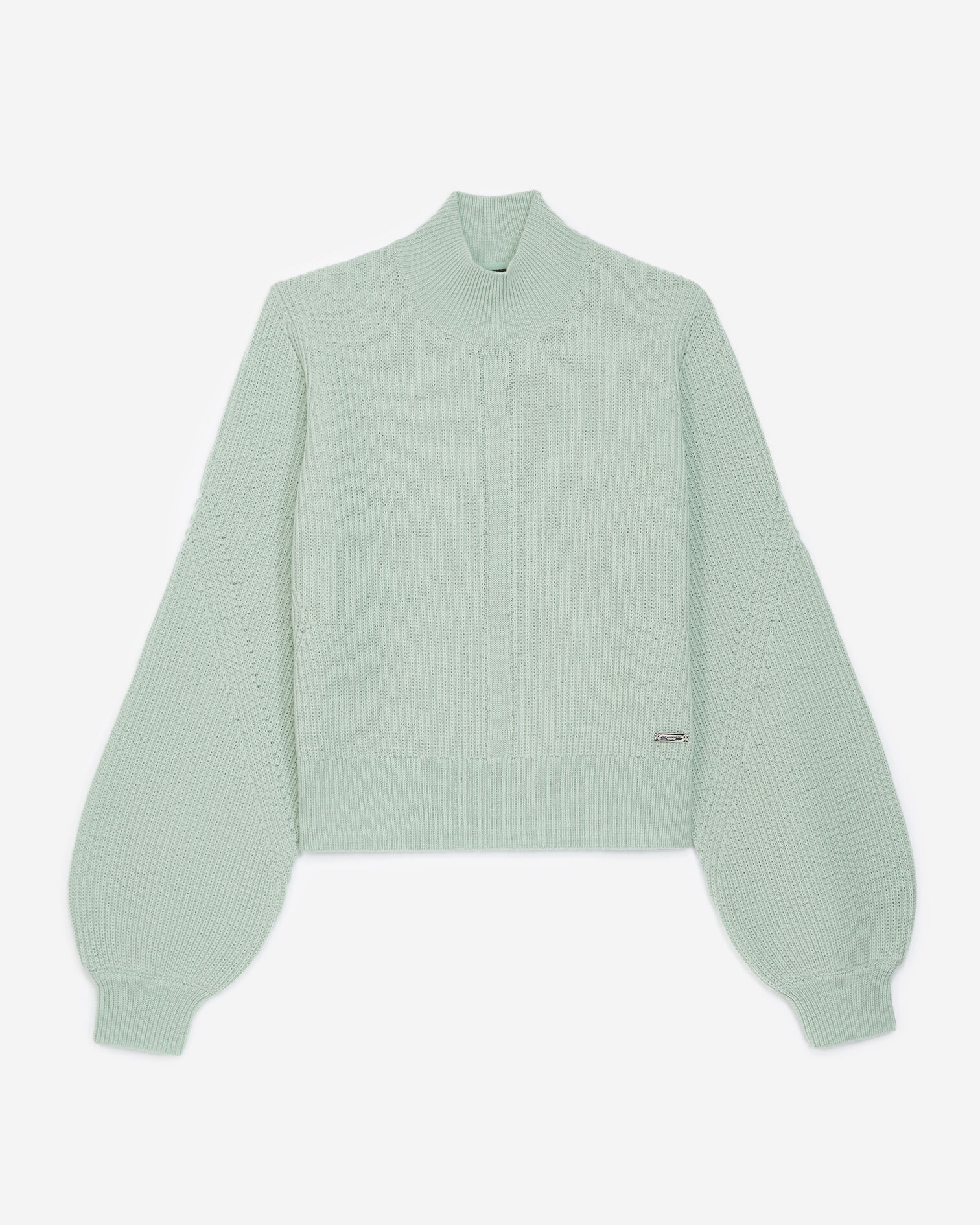 Pull laine mérinos vert menthe ample, MINT, hi-res image number null