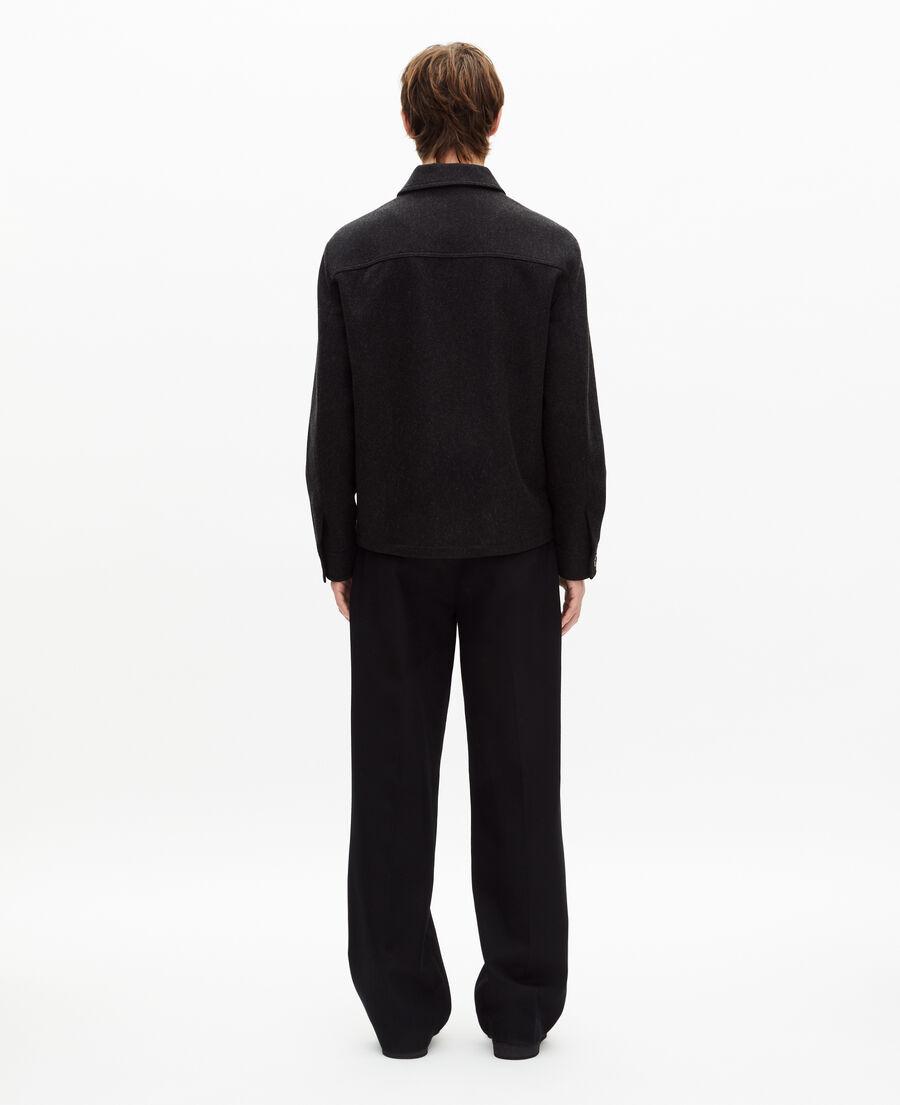 The Kooples HOMME GRIS ANTHRACITE blouson en laine gris