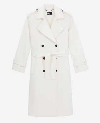 The Kooples FEMME ECRU manteau long en laine &eacute;cru