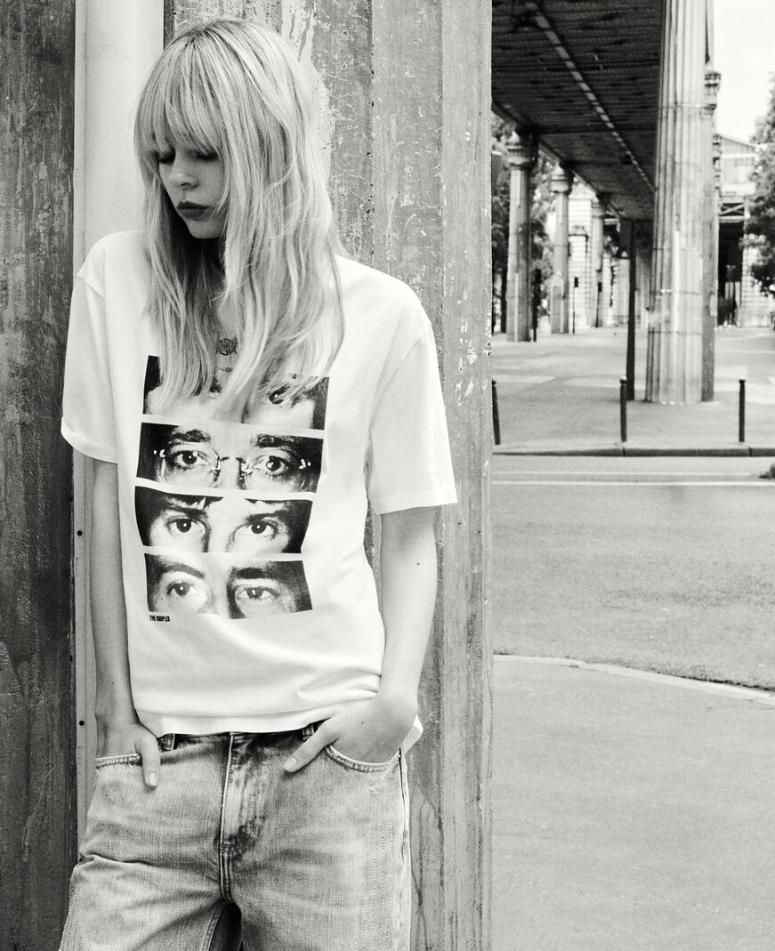 The Kooples MIXTE ECRU t-shirt mixte the doors x the kooples écru