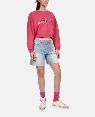 The Kooples FEMME RETRO PINK sweatshirt court what is fuchsia