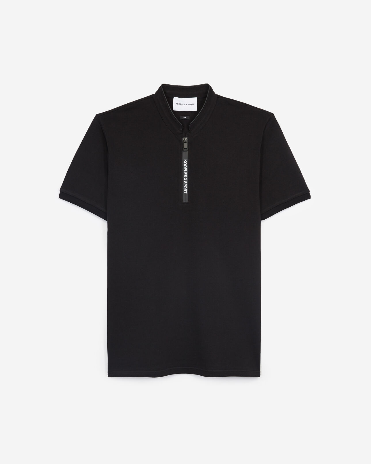 The Kooples HOMME BLACK polo slim avec badge