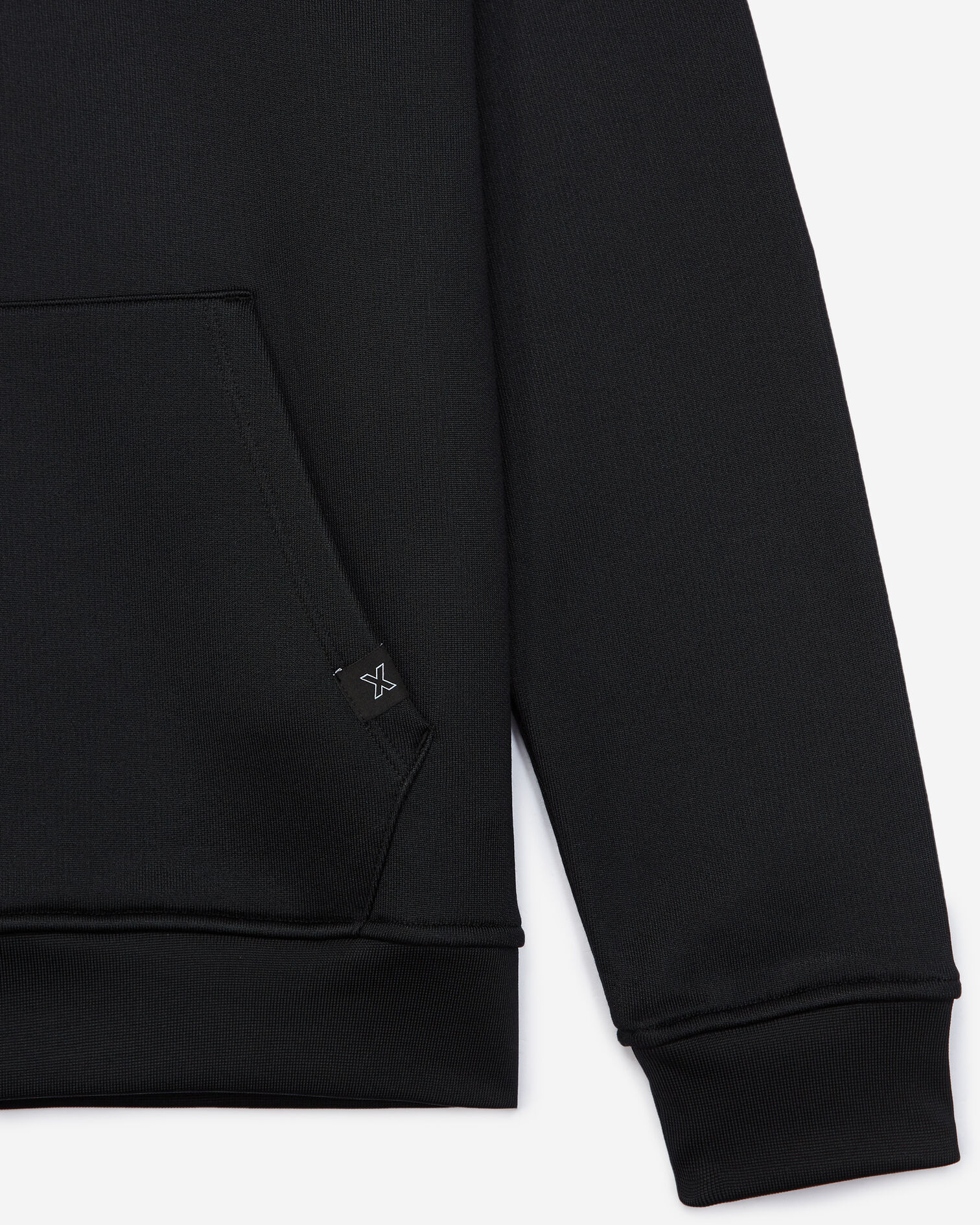 Sudadera negra con capucha estampada, BLACK, hi-res image number null