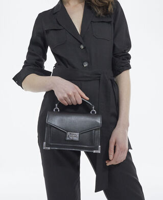 The Kooples WOMEN BLACK STONE small black emily bag