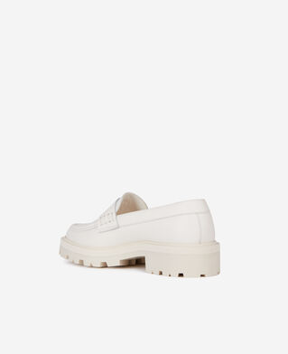 The Kooples F ECRU ecru leather moccasins