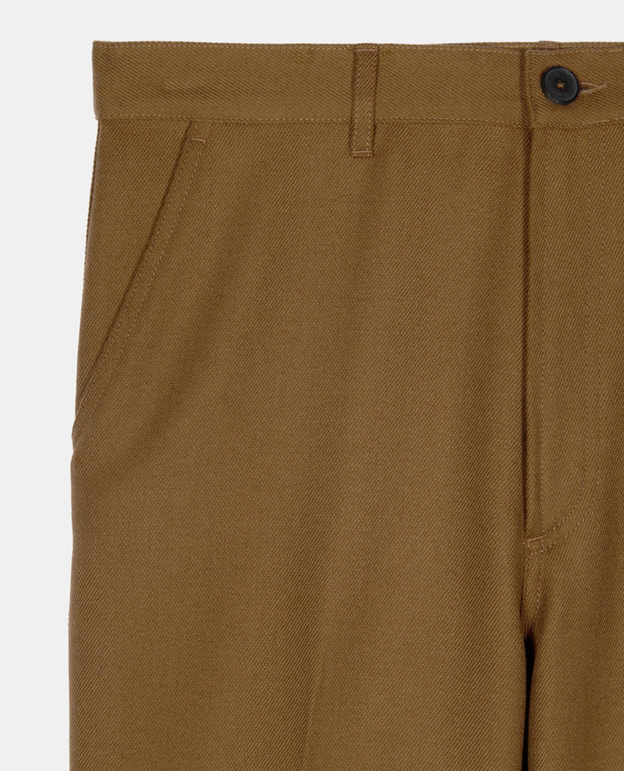 Khaki wool trousers, KAKI, hi-res image number null