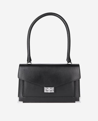 The Kooples DAMEN BLACK emily schultertasche aus schwarzem leder