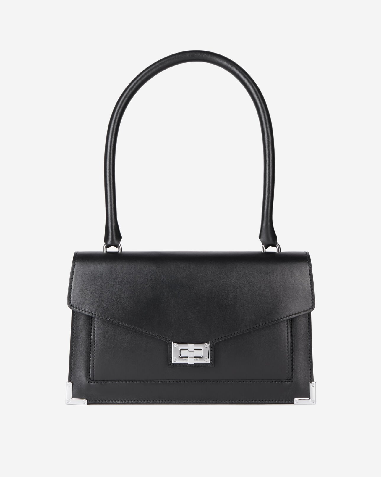 The Kooples DAMEN BLACK emily schultertasche aus schwarzem leder
