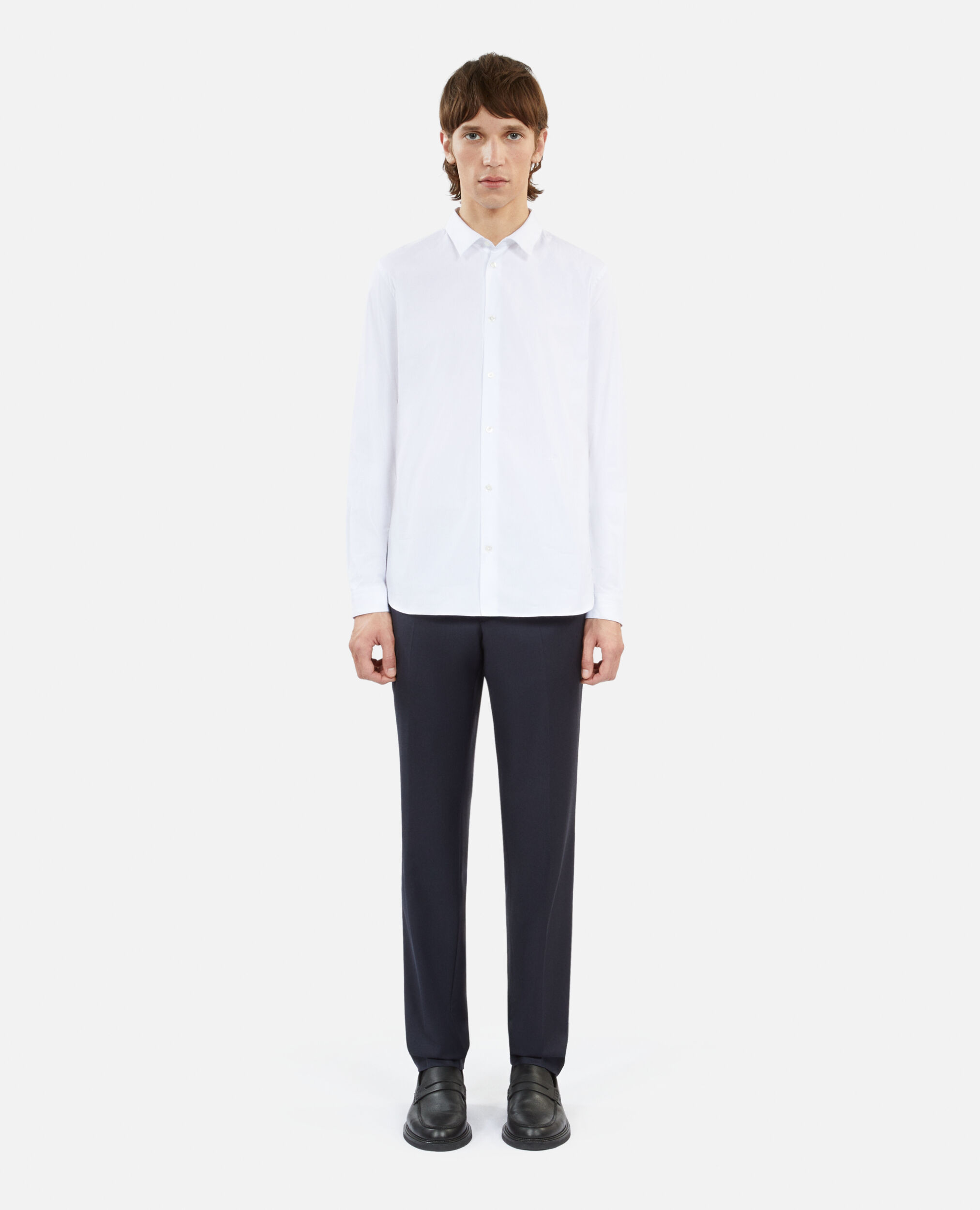 Chemise formelle blanche en popeline, WHITE, hi-res image number null