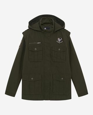 The Kooples F KAKI khaki hooded parka