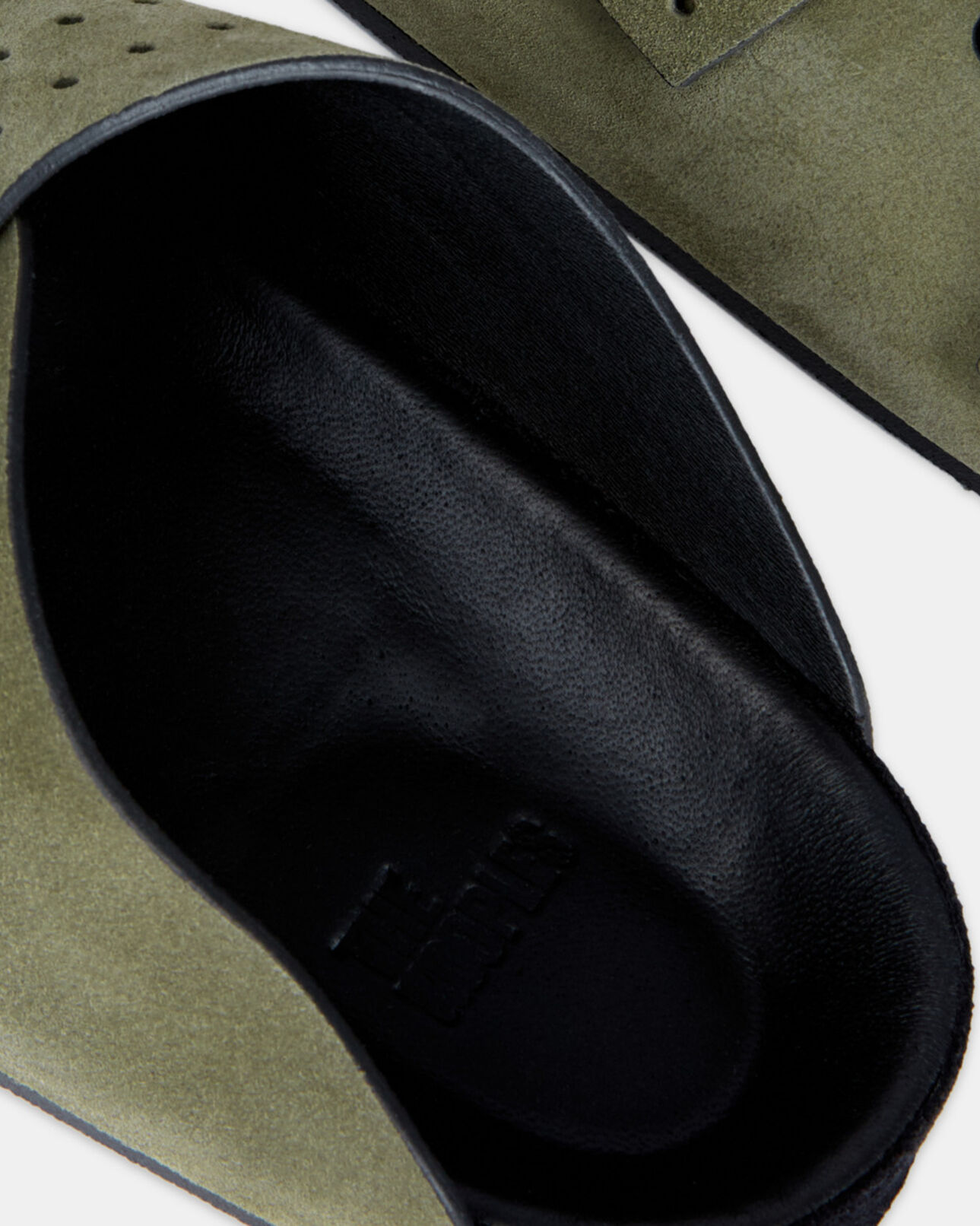 The Kooples WOMEN KAKI khaki leather sandals