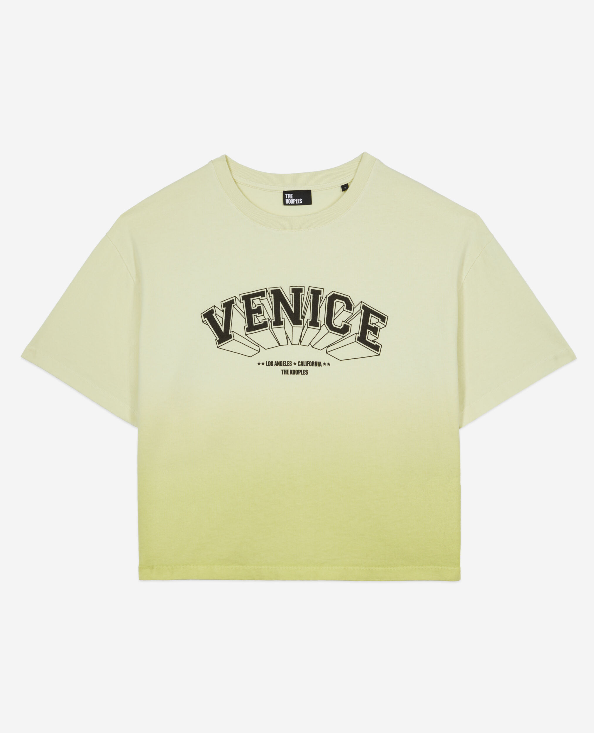 Gradient yellow T-shirt with Venice serigraphy, BRIGHT YELLOW, hi-res image number null