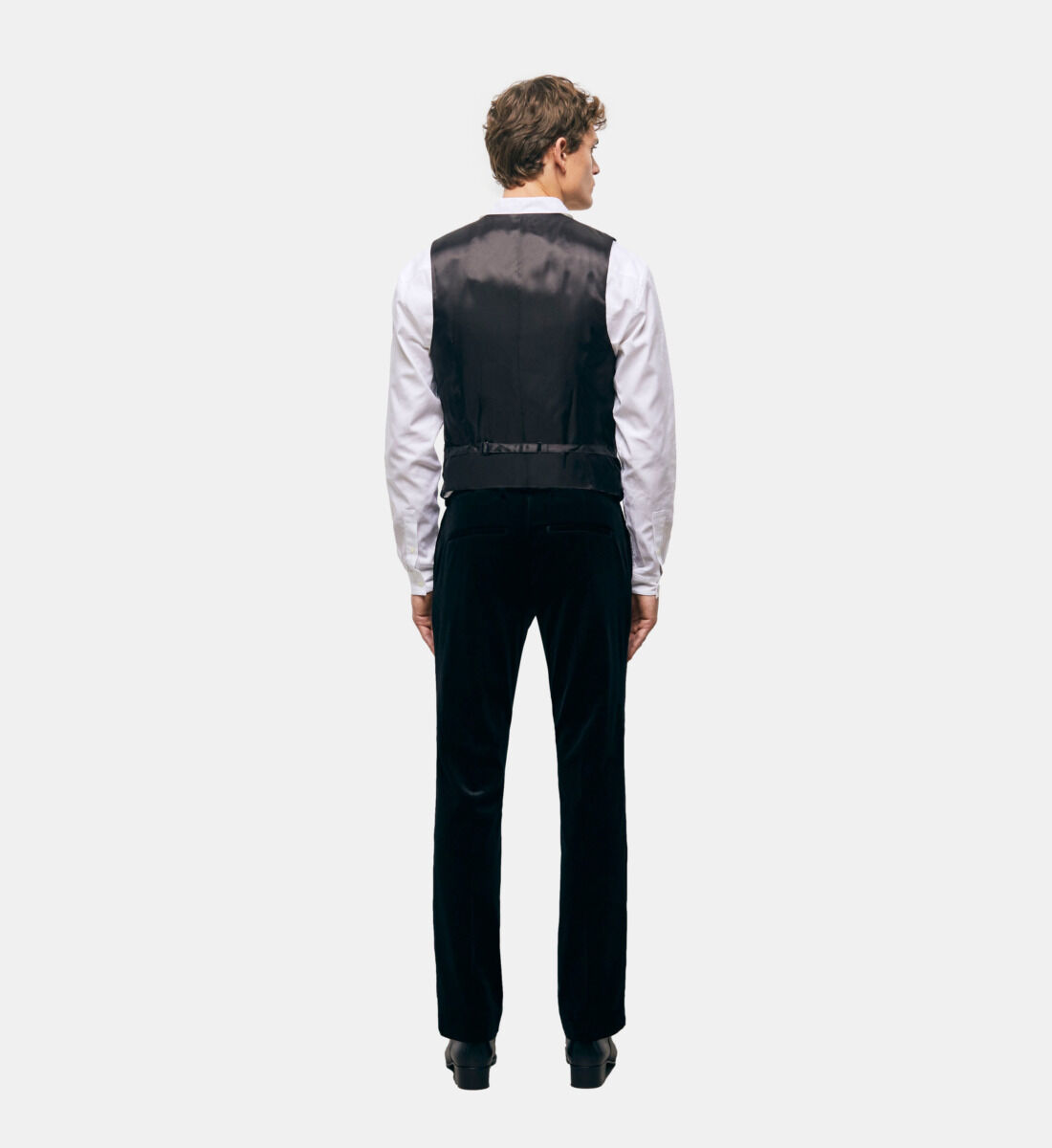 Vest with cheap black suit