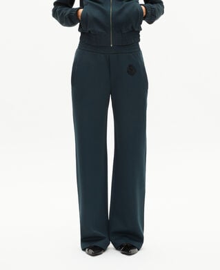 The Kooples FEMME FOREST bas de jogging droit vert foncé