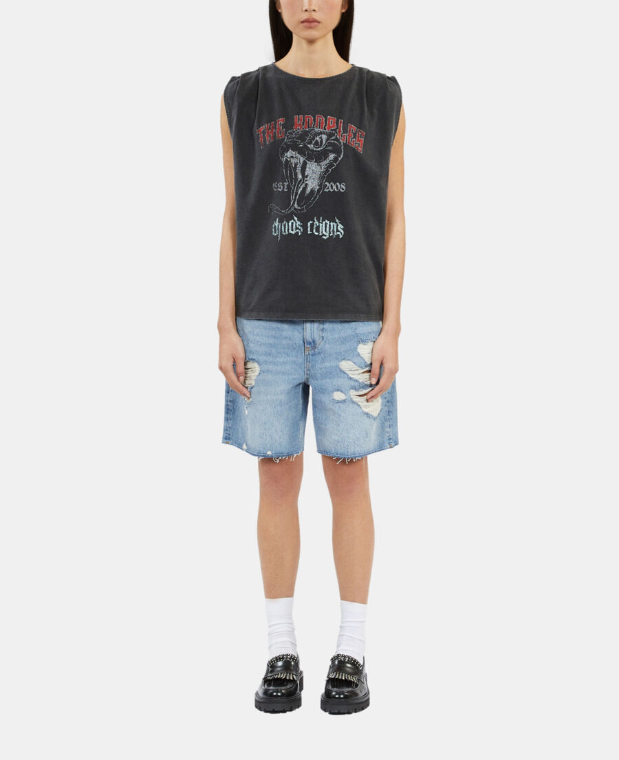 The Kooples F BLACK black top with pleating
