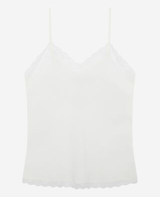 The Kooples WOMEN ECRU ecru silk and lace camisole