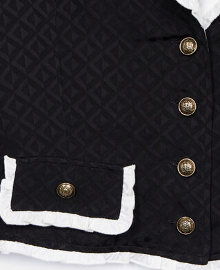 The Kooples F BLACK black ruffled top