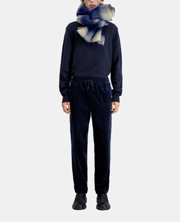 blue wool sweater