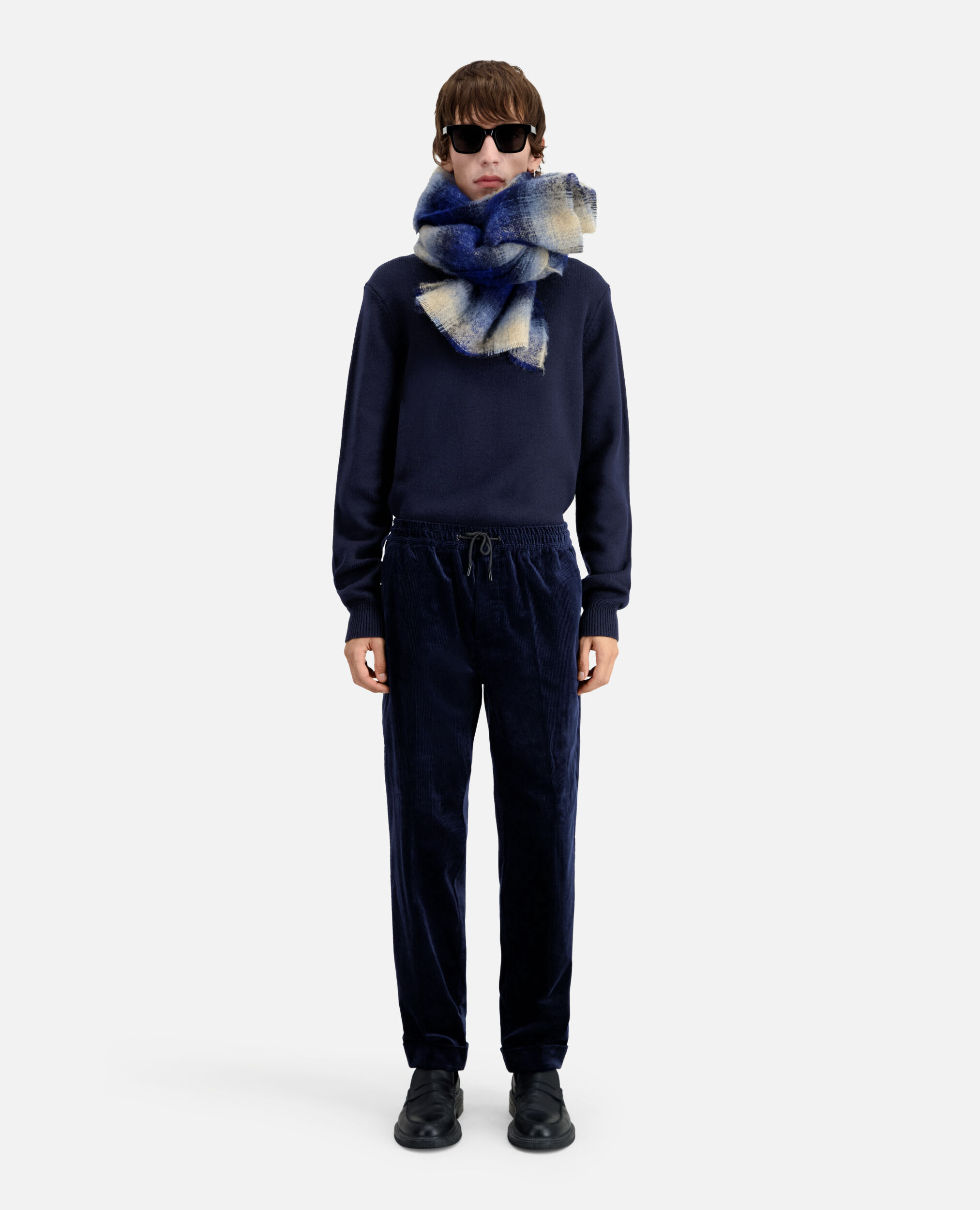 Blue wool sweater, NAVY, hi-res image number null