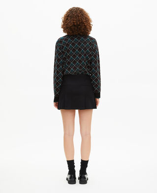 The Kooples FEMME BLACK jupe portefeuille avec boucles western courte noire