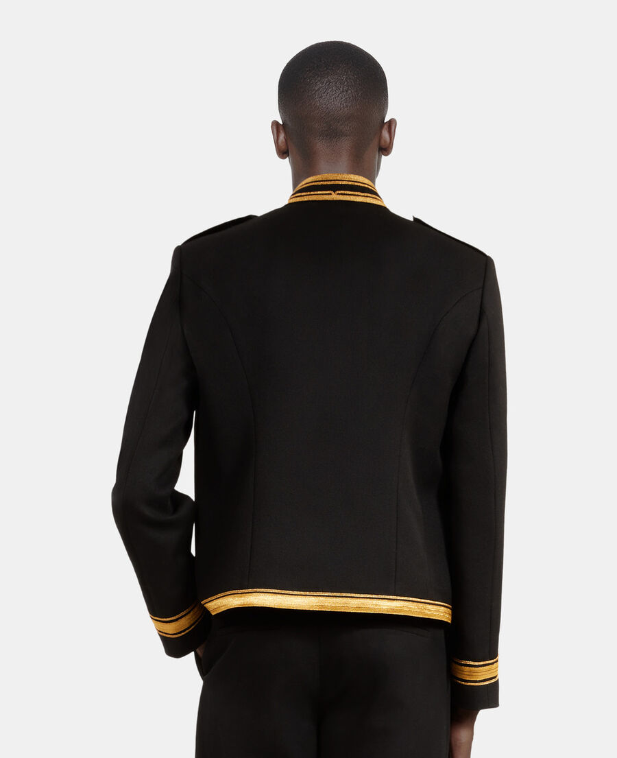 The Kooples H BLACK officer style black wool jacket