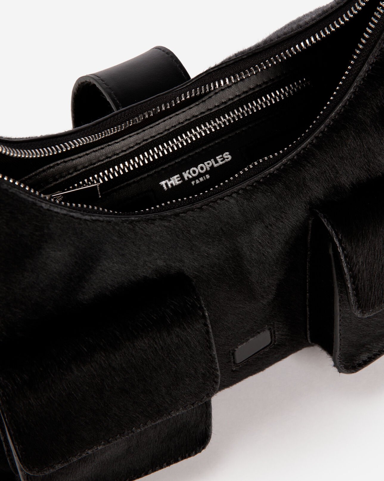 The Kooples FEMME BLACK sac amelia en effet poulain noir