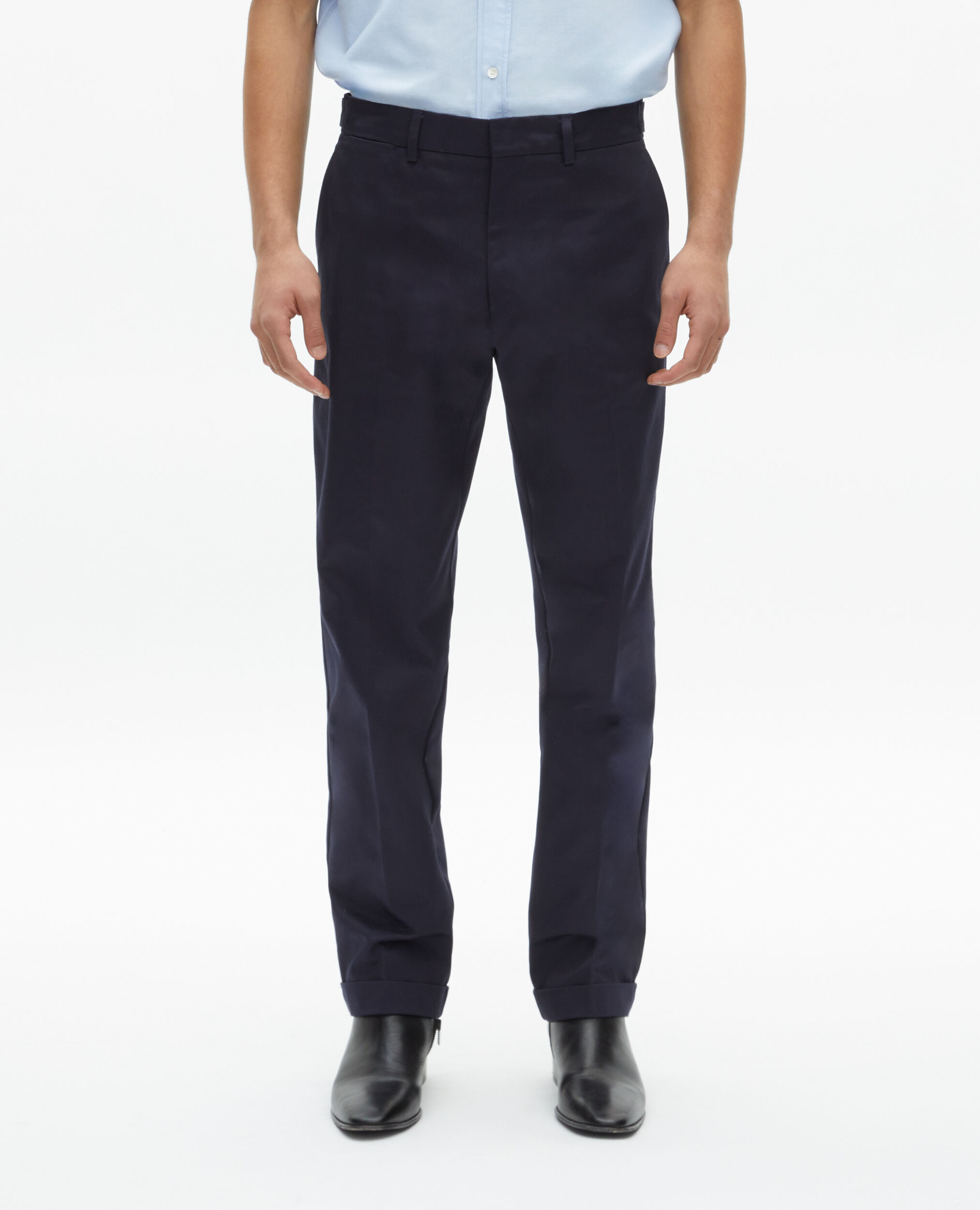 Körperbetonte marineblaue Hose, DARK NAVY, hi-res image number null