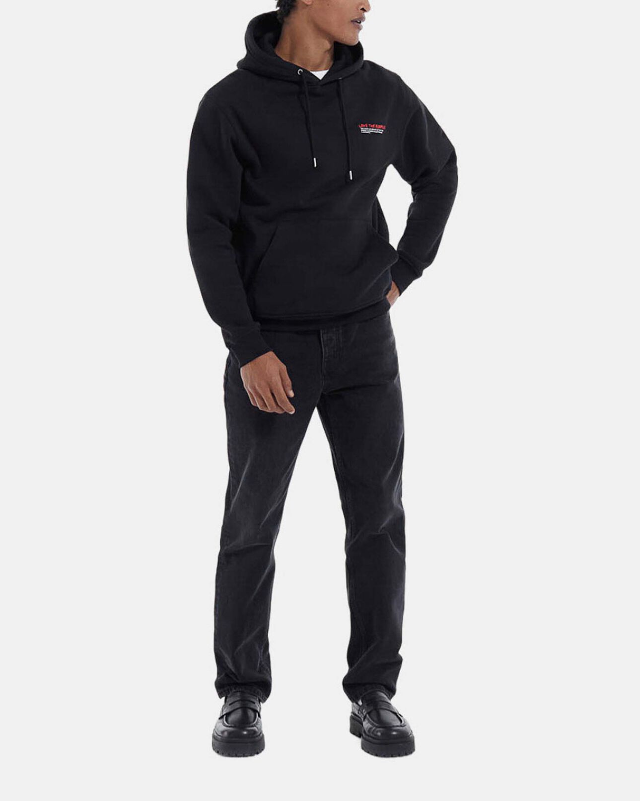 The Kooples HOMME BLACK sweat coton noir motif love the kooples