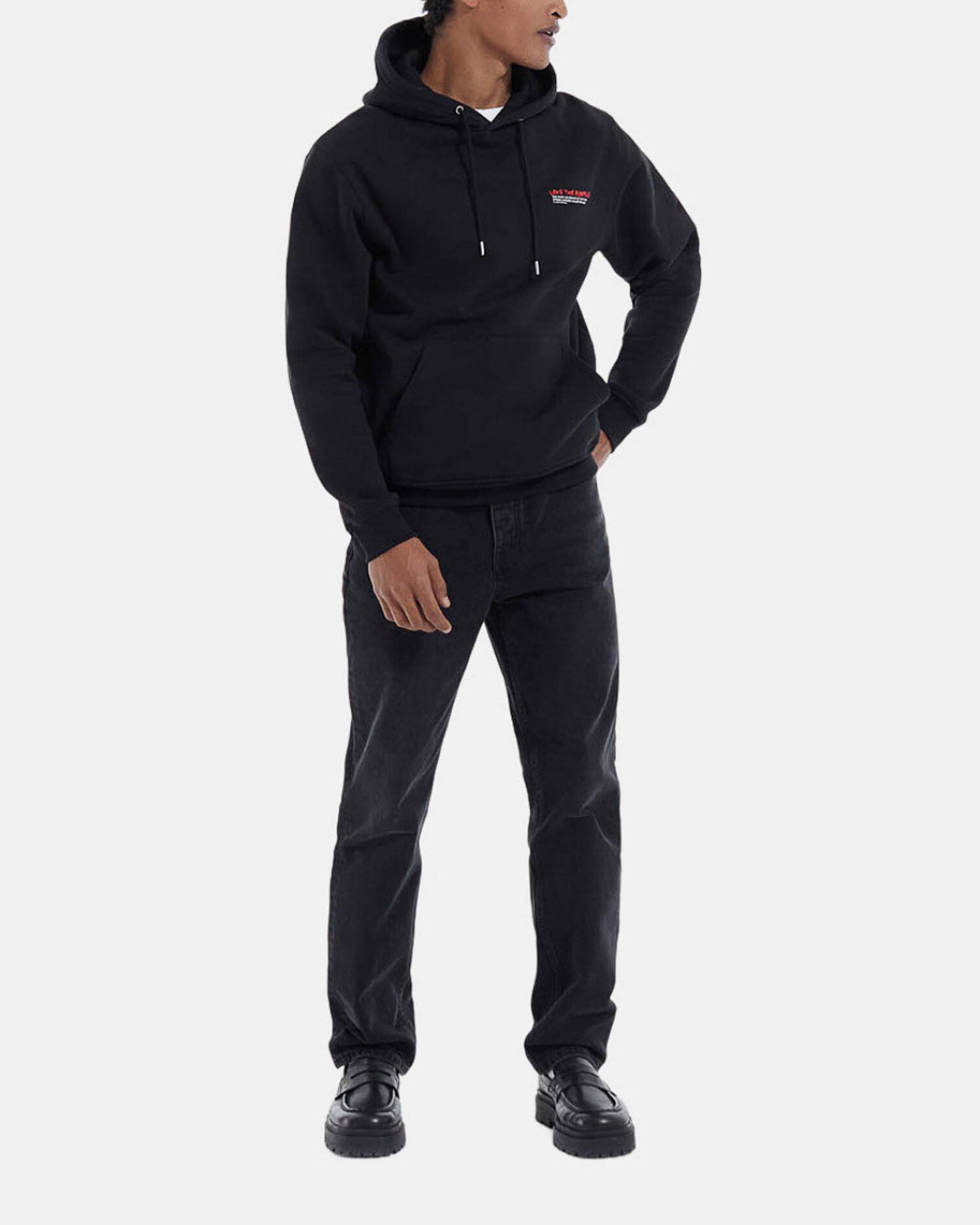 Sweat coton noir motif Love The Kooples, BLACK, hi-res image number null