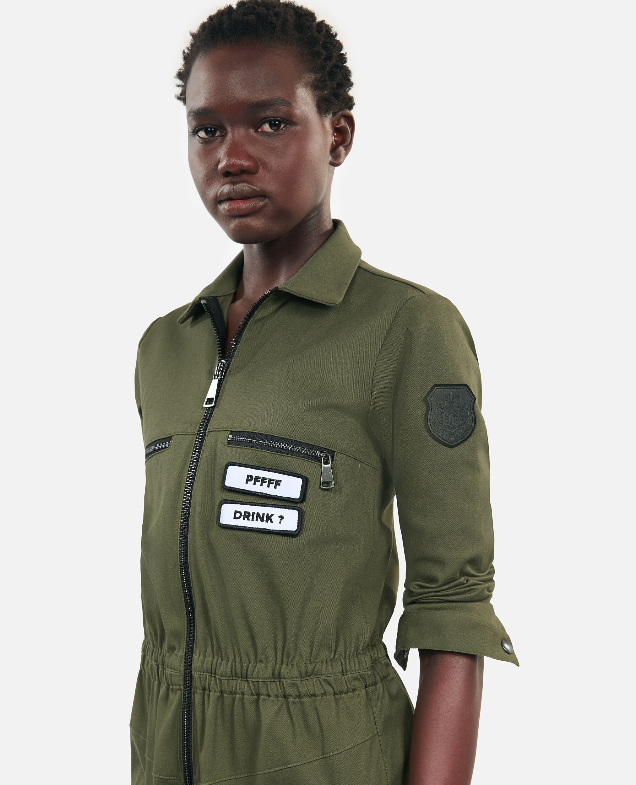 Khaki The Kooples x Carolina Ritzler jumpsuit, KAKI, hi-res image number null