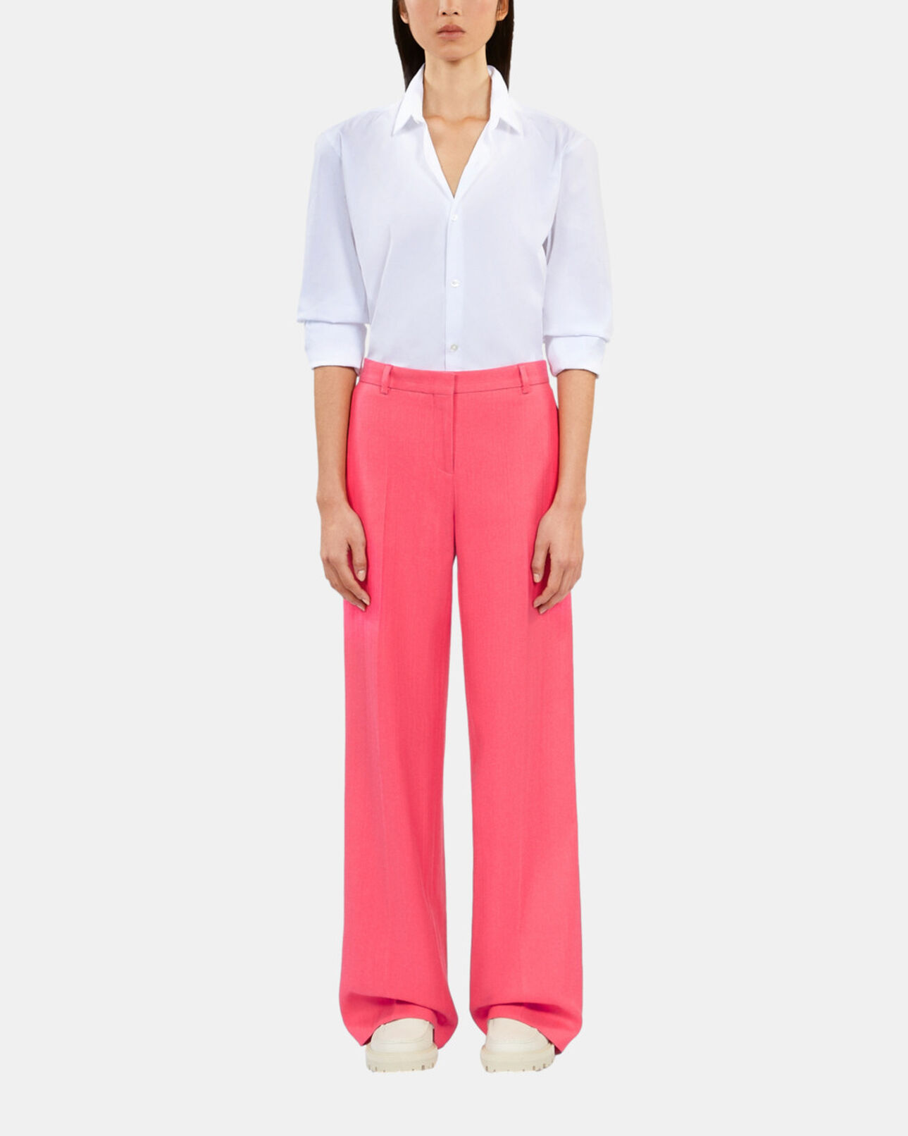 The Kooples WOMEN RETRO PINK fuchsia suit trousers