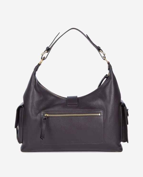The Kooples WOMEN BROWN brown leather amelia xl bag