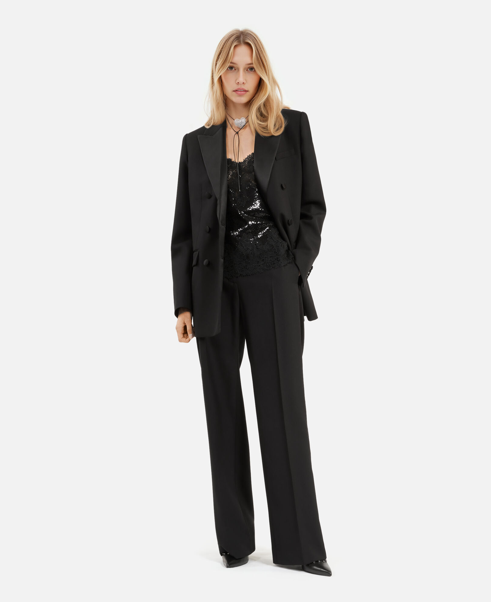 The Kooples WOMEN BLACK black tuxedo jacket