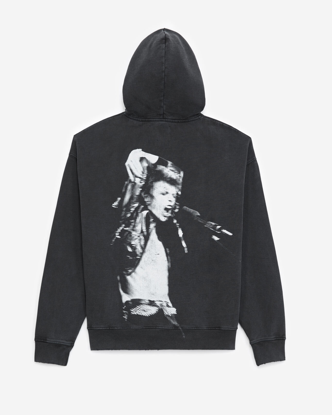 The Kooples HOMBRE BLACK WASHED sudadera algodón estampado david bowie negro