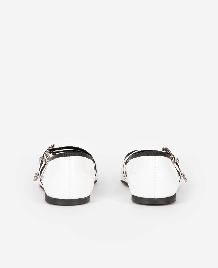 The Kooples WOMEN WHITE flat white leather ballerinas