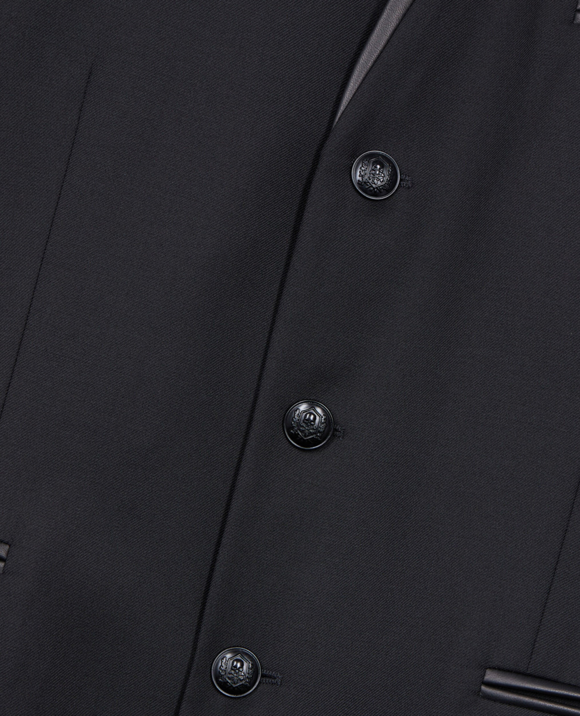 Black wool blazer, BLACK, hi-res image number null