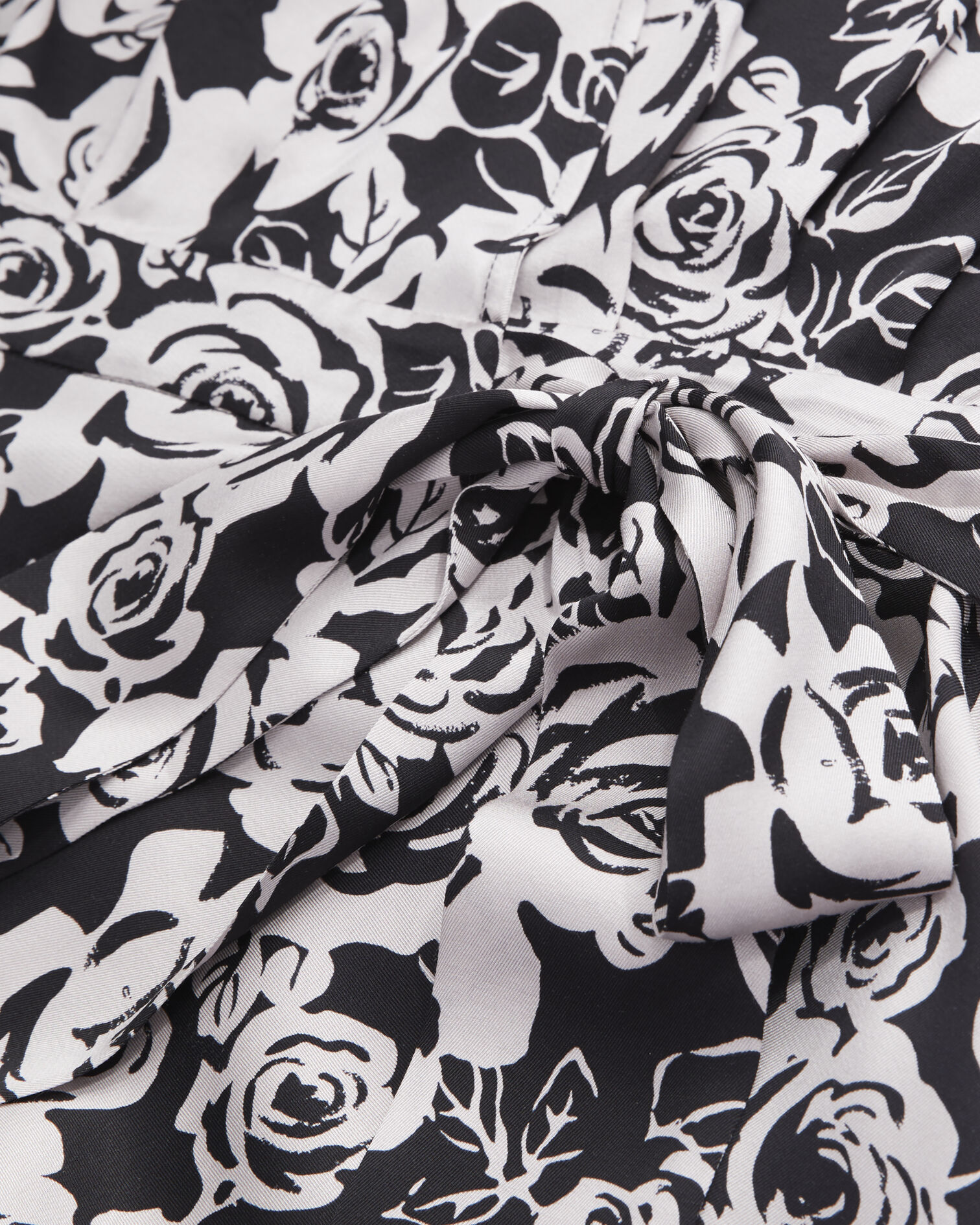 Short printed wrap dress, BLACK / PINK, hi-res image number null
