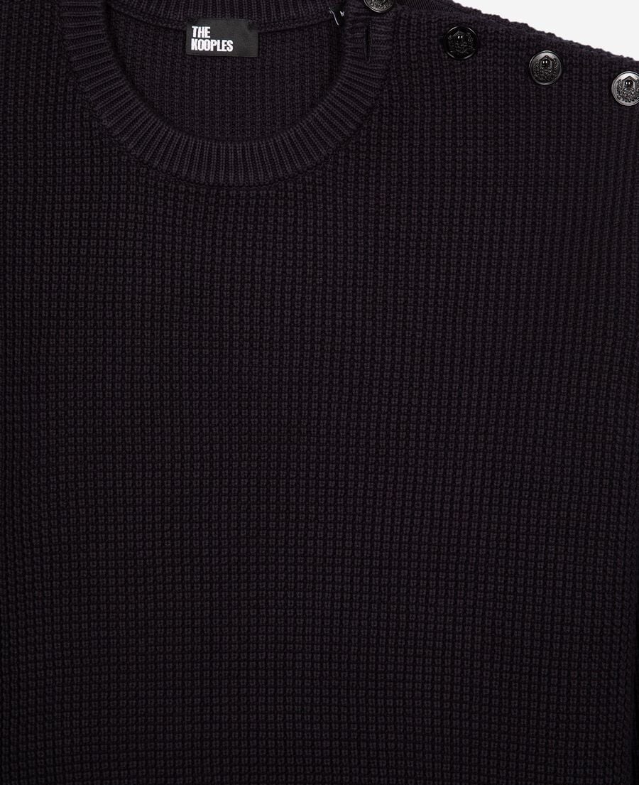 The Kooples HERREN DARK NAVY pullover mit knöpfen marine