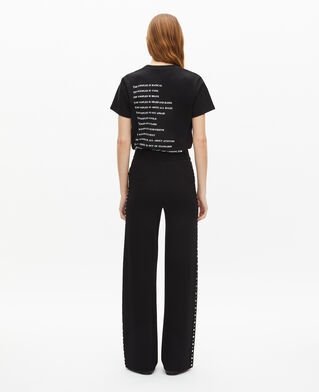 The Kooples MUJER BLACK pantalones de punto negros con tachuelas