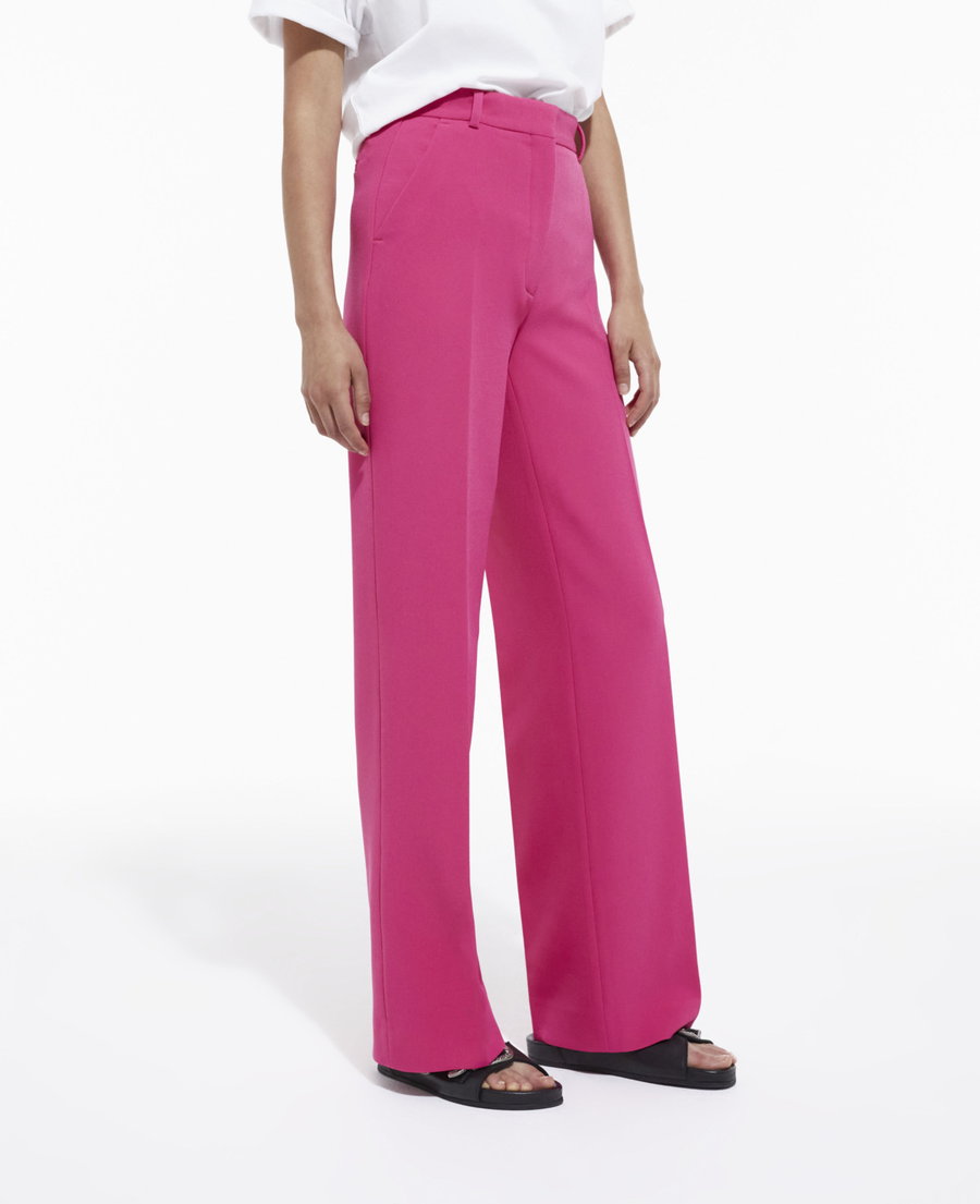 Vibrant pink formal flowing pants