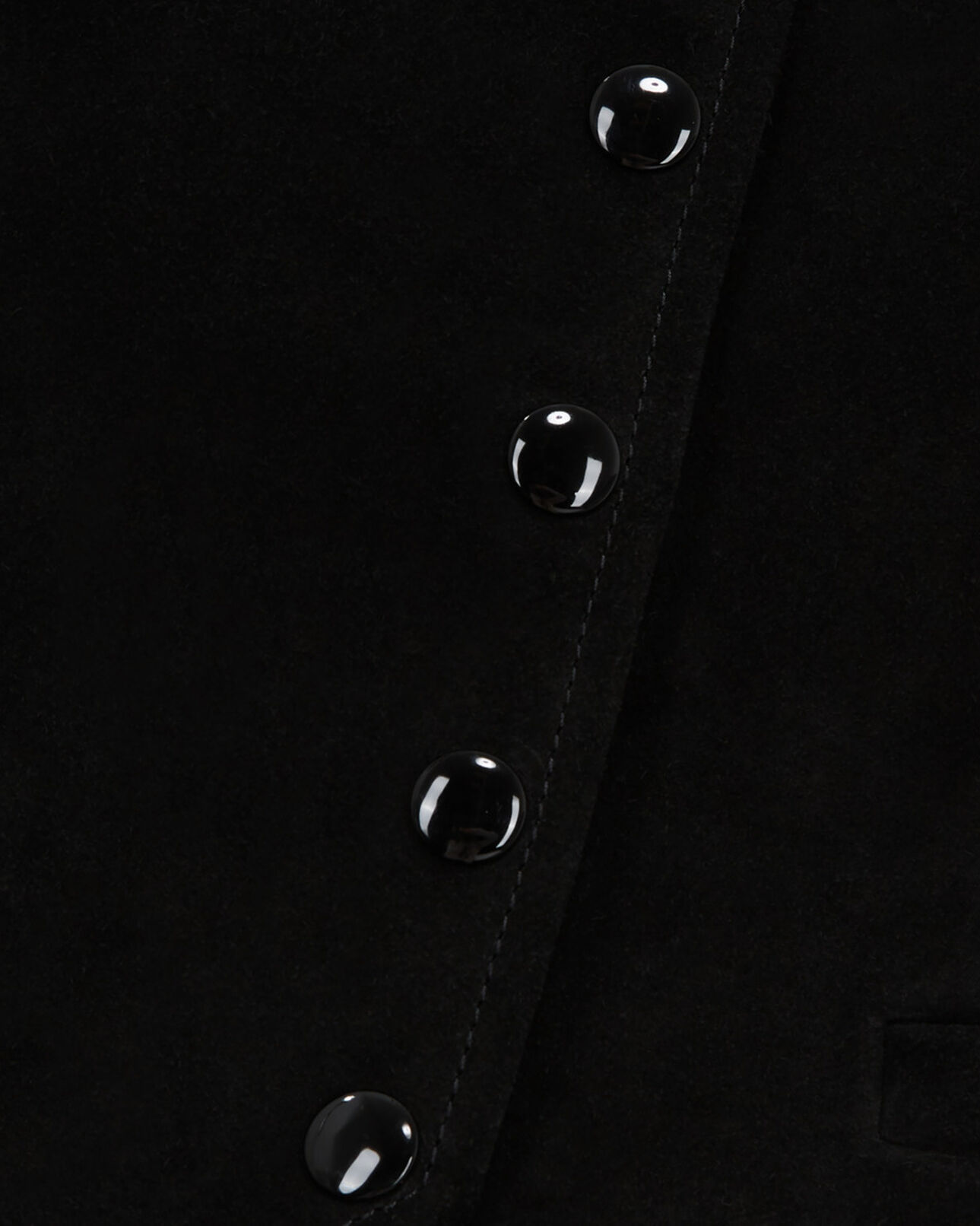 The Kooples WOMEN BLACK black leather suit vest