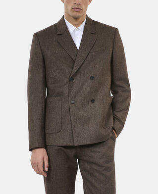 The Kooples HERREN BROWN braune anzugjacke aus wolle