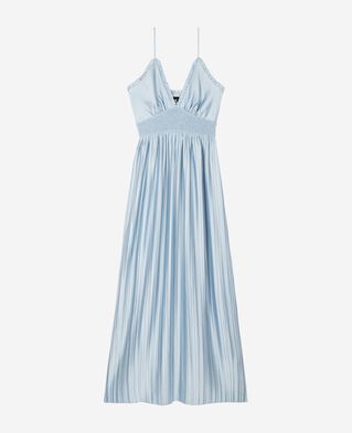 The Kooples MUJER LIGHT BLUE maxivestido plisado azul