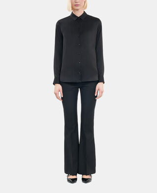The Kooples FEMME BLACK chemise en soie noire