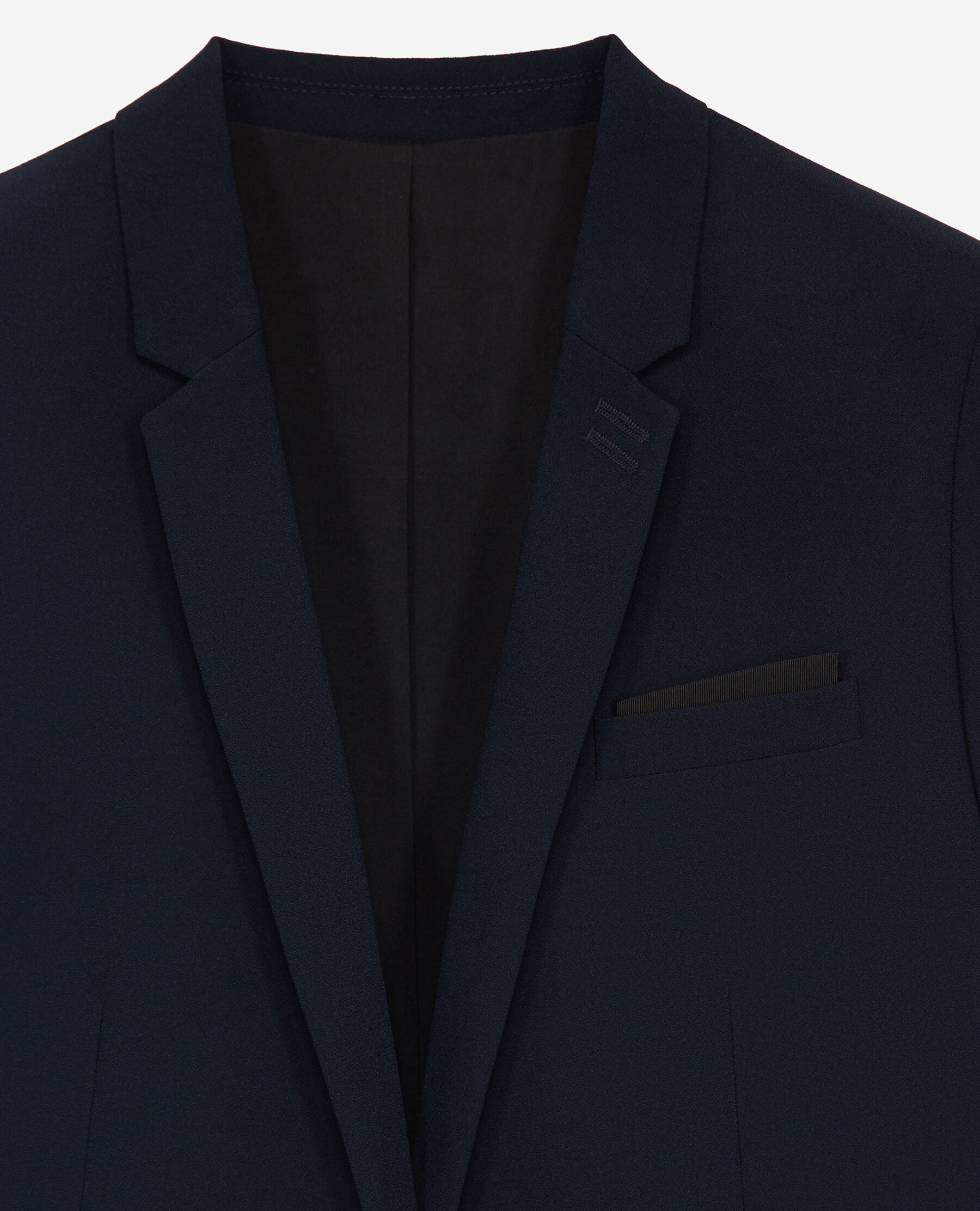 Navy blue suit jacket in flowing crepe The Kooples Canada