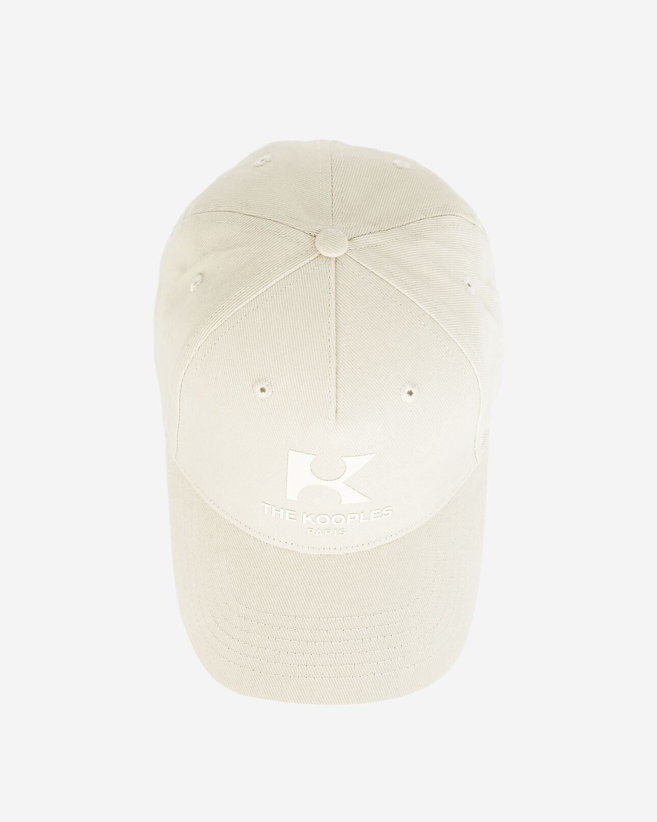 The Kooples MIXED ECRU ecru cotton cap with k monogram