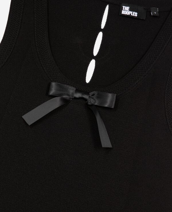 The Kooples WOMEN BLACK black mesh top
